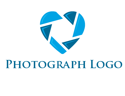 lens in a heart shape logo