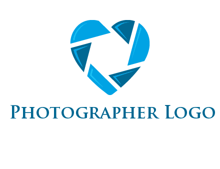 lens in a heart shape logo