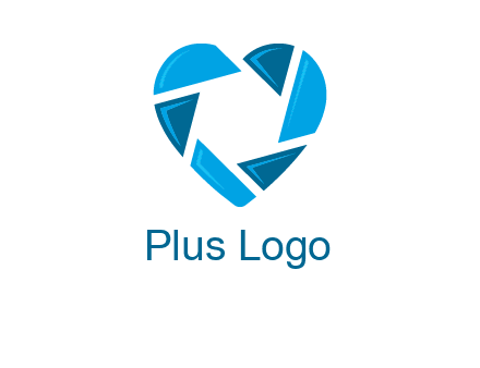lens in a heart shape logo