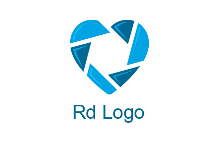 lens in a heart shape logo