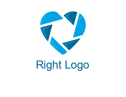 lens in a heart shape logo