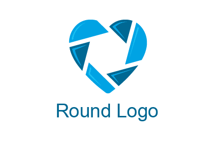 lens in a heart shape logo