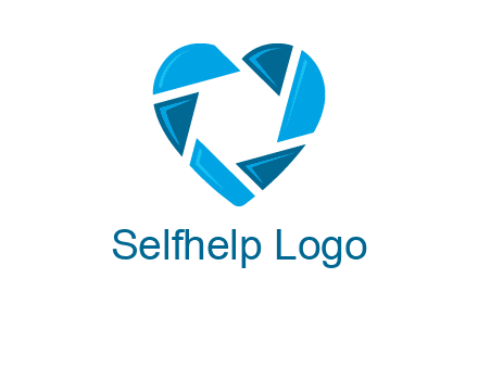 lens in a heart shape logo