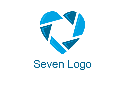 lens in a heart shape logo