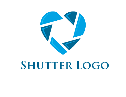 lens in a heart shape logo