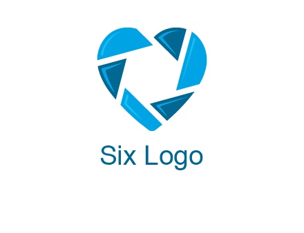 lens in a heart shape logo