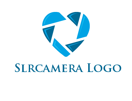 lens in a heart shape logo