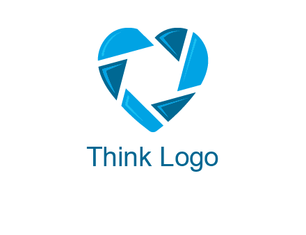 lens in a heart shape logo