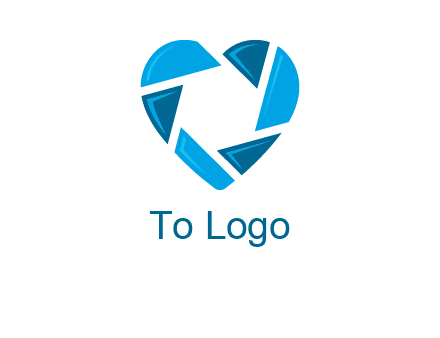 lens in a heart shape logo