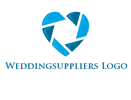 lens in a heart shape logo