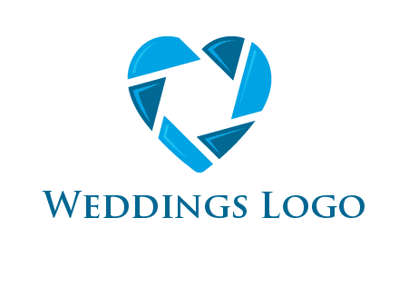 lens in a heart shape logo