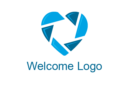 lens in a heart shape logo
