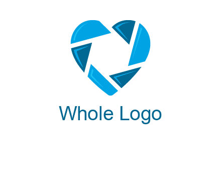 lens in a heart shape logo