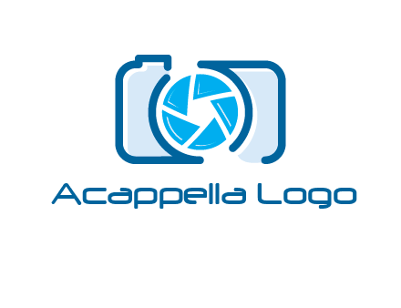 abstract image of a camera with lens logo icon