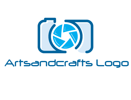 abstract image of a camera with lens logo icon