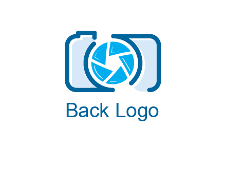 abstract image of a camera with lens logo icon