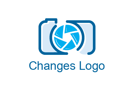 abstract image of a camera with lens logo icon