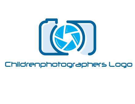 abstract image of a camera with lens logo icon