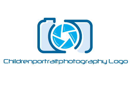 abstract image of a camera with lens logo icon