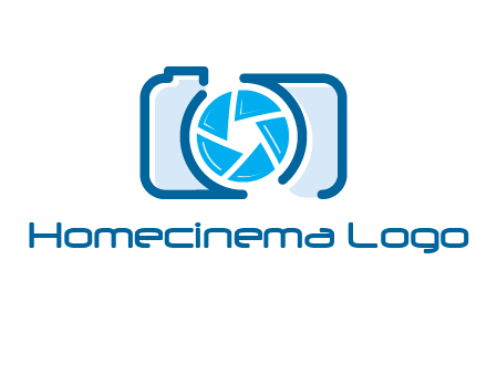 abstract image of a camera with lens logo icon