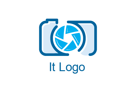 abstract image of a camera with lens logo icon