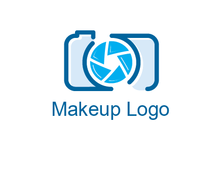 abstract image of a camera with lens logo icon
