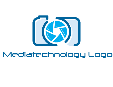 abstract image of a camera with lens logo icon