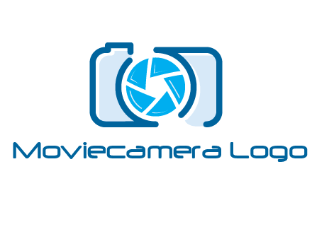 abstract image of a camera with lens logo icon