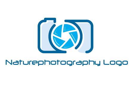 abstract image of a camera with lens logo icon