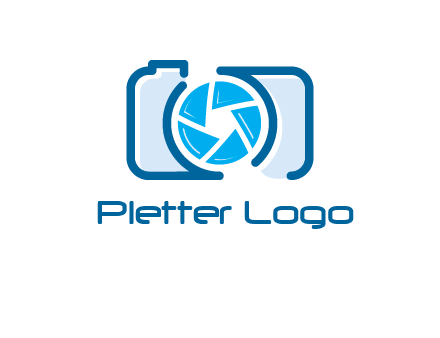 abstract image of a camera with lens logo icon