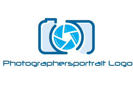 abstract image of a camera with lens logo icon