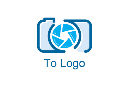 abstract image of a camera with lens logo icon