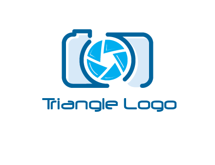abstract image of a camera with lens logo icon