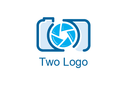 abstract image of a camera with lens logo icon
