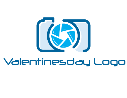 abstract image of a camera with lens logo icon