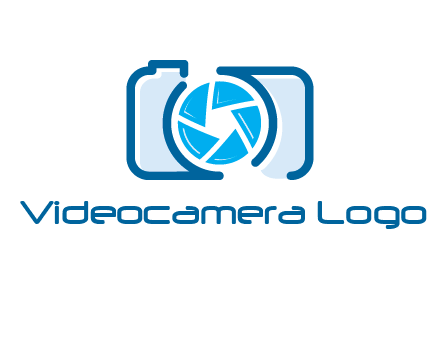 abstract image of a camera with lens logo icon