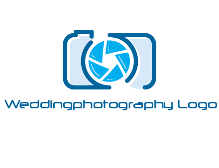 abstract image of a camera with lens logo icon