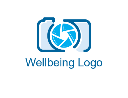 abstract image of a camera with lens logo icon