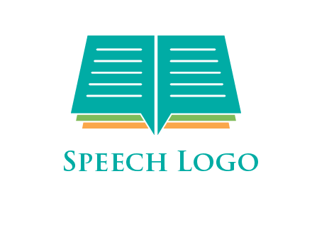 book and chat bubbles logo