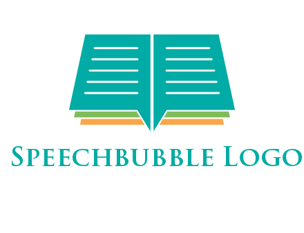 book and chat bubbles logo
