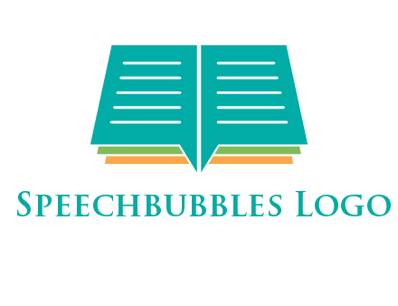 book and chat bubbles logo