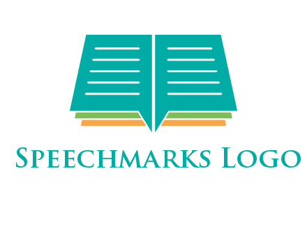book and chat bubbles logo