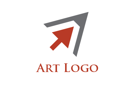 arrow cursor inside pencil tip logo