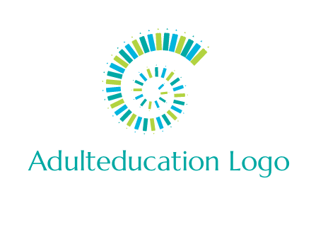 pencils in spiral shape logo
