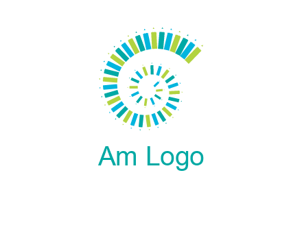 pencils in spiral shape logo
