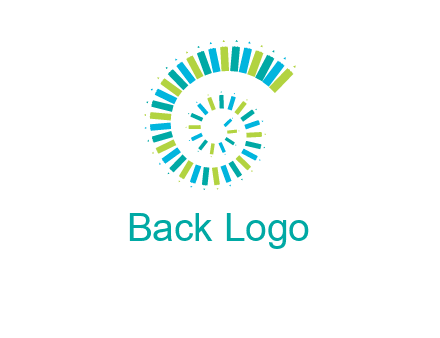pencils in spiral shape logo