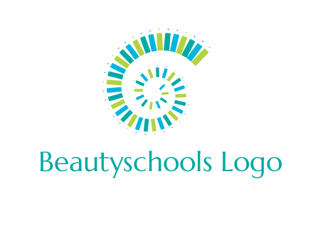 pencils in spiral shape logo
