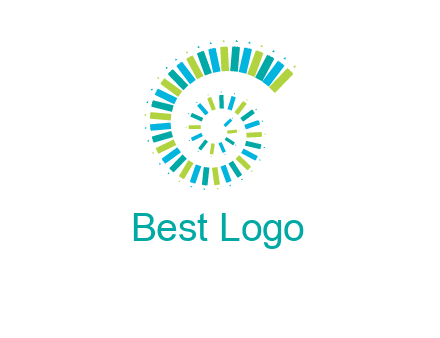 pencils in spiral shape logo