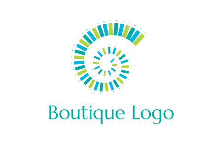 pencils in spiral shape logo