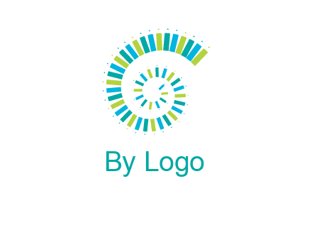 pencils in spiral shape logo